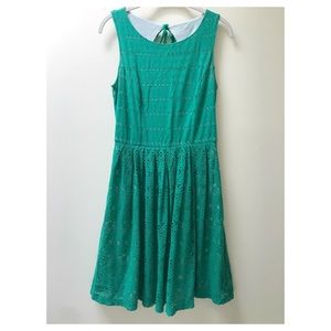 Anthropologie Postcard Eyelet Fit and Flare Dress